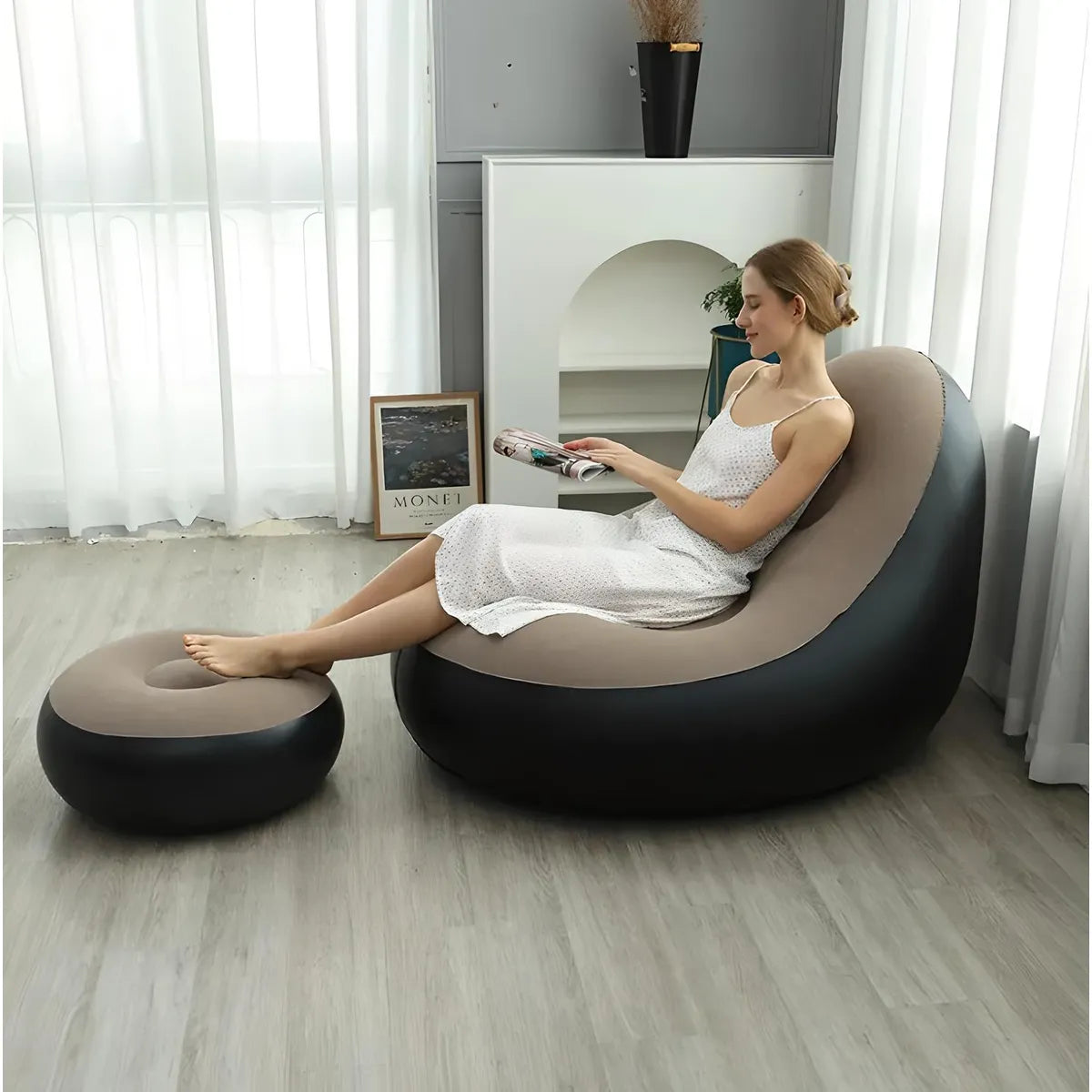 Sofa Inflable PREMIUM + Reposa Pies
